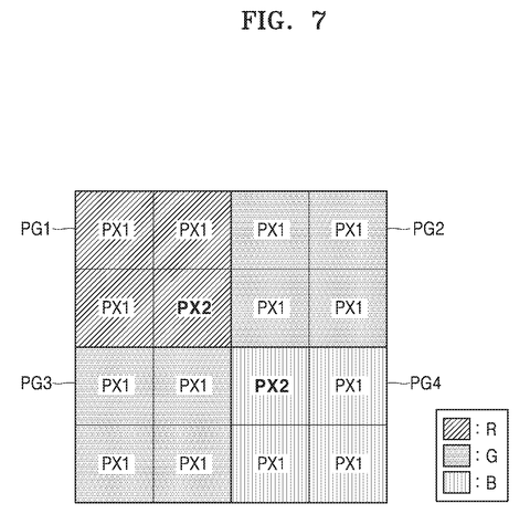 Color filter pixel arrangement variant, drawing sheet 7 from US 2026/0238894 A1