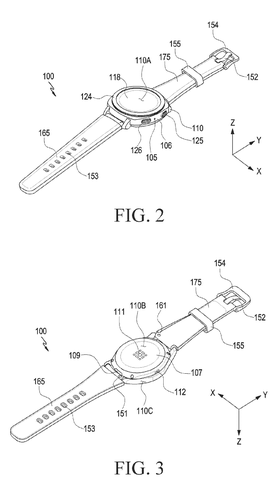 Smartwatch with straps attached, drawing sheet 2 from US 2026/0240288 A1