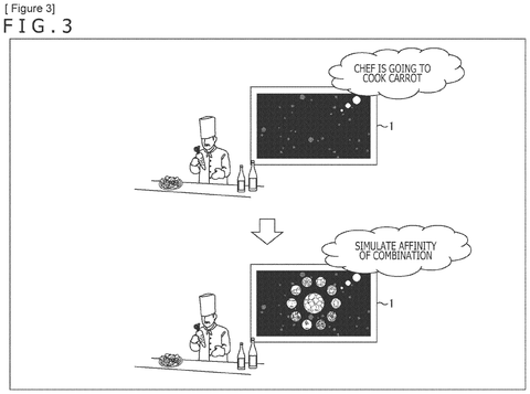 Chef cooking with assistant display, drawing sheet 3 from US 2026/0240365 A1