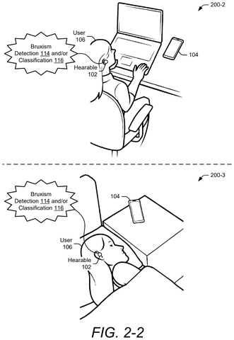 People using jaw-tracking earbuds, drawing sheet 4 from US 2026/0240489 A1