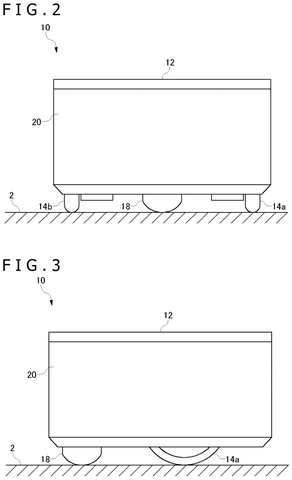 Side view of device wheels, drawing sheet 2 from US 2026/0241303 A1