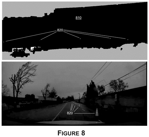 Hazard detection and surface mapping views, drawing sheet 8 from US 2026/0241954 A1