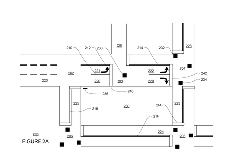 Map of street lanes and sidewalks, drawing sheet 2 from US 2026/0243575 A1