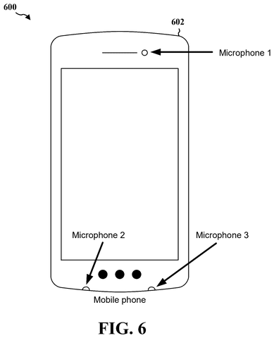 Microphone placement on a smartphone, drawing sheet 6 from US 2026/0243863 A1