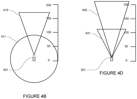Front and rear sensor range diagrams, drawing sheet 5 from US 2026/0243892 A1