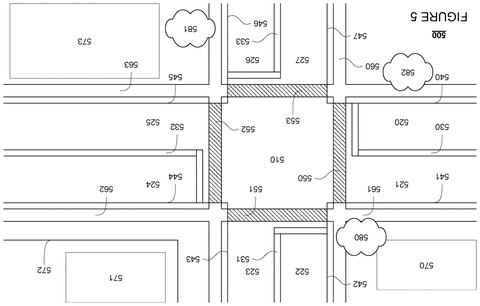 Overhead map of a street intersection, drawing sheet 7 from US 2026/0243892 A1