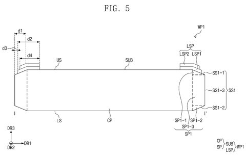 Cross-section of display cover window, drawing sheet 5 from US 2026/0243924 A1