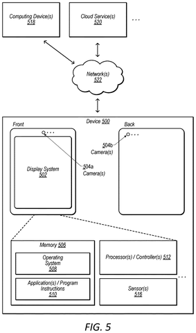 Mobile device hardware and network architecture, drawing sheet 5 from US 2026/0244001 A1