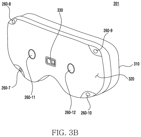 Rear perspective view of headset, drawing sheet 5 from US 2026/0244015 A1