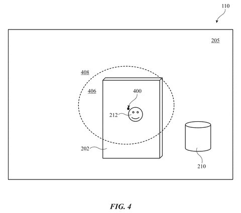 Camera view of physical environment, drawing sheet 4 from US 2026/0244021 A1