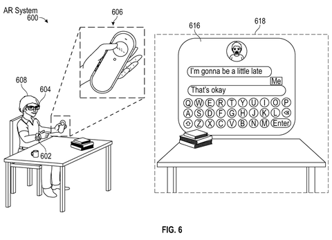 Messaging interface in augmented reality, drawing sheet 6 from US 2026/0244025 A1