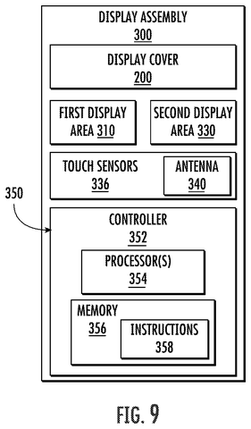 Block diagram of display system, drawing sheet 8 from US 2026/0244243 A1
