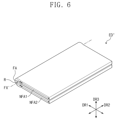 Rolled-up foldable electronic device layout, drawing sheet 6 from US 2026/0244248 A1