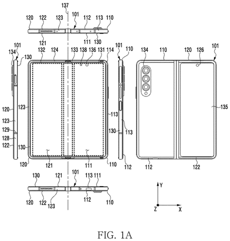 External views of the phone, drawing sheet 1 from US 2026/0244249 A1