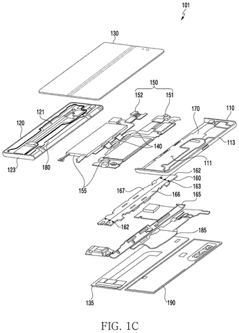 Exploded view of the phone, drawing sheet 3 from US 2026/0244249 A1