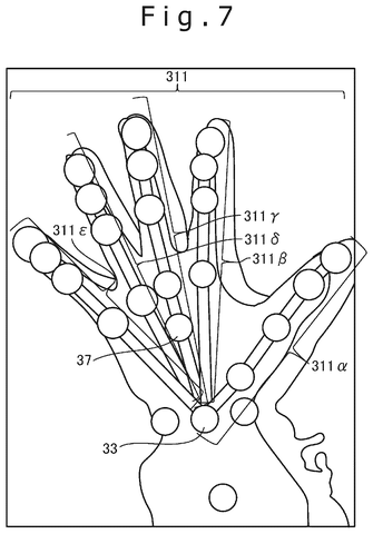 Detailed hand and finger joints, drawing sheet 7 from US 2026/0244263 A1