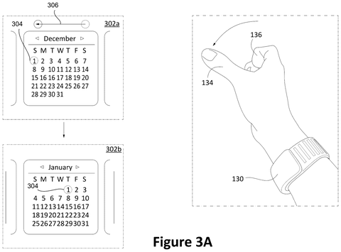 Calendar date navigation via gestures, drawing sheet 8 from US 2026/0244275 A1