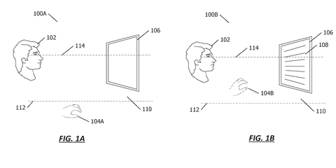 Hand height triggers display, drawing sheet 1 from US 2026/0244279 A1
