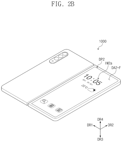 Foldable device showing external display, drawing sheet 3 from US 2026/0244290 A1