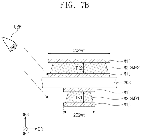Layered structure of display panel, drawing sheet 8 from US 2026/0244290 A1