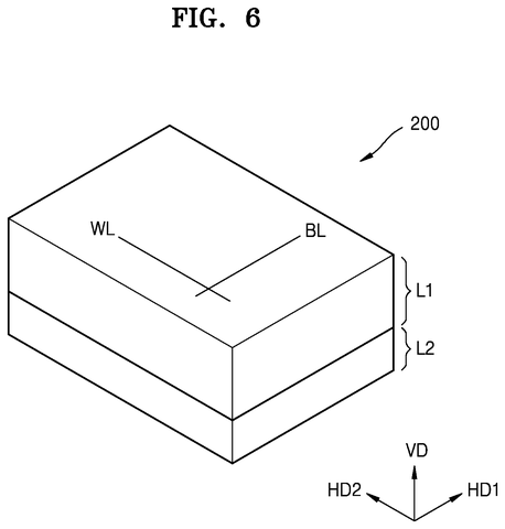 Stacked layers of semiconductor storage device, drawing sheet 6 from US 2026/0244352 A1