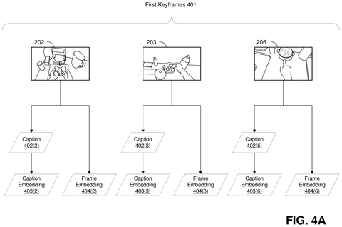 First group of keyframes with captions, drawing sheet 5 from US 2026/0244470 A1
