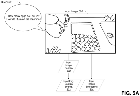 User query with input image and captions, drawing sheet 7 from US 2026/0244470 A1