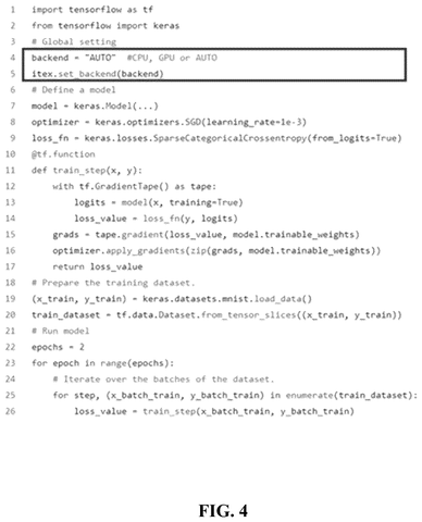 Python code with backend configuration, drawing sheet 4 from US 2026/0244488 A1