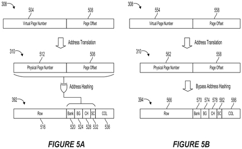 Address translation and hashing workflow, drawing sheet 5 from US 2026/0244577 A1