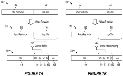 Address translation and hashing workflow, drawing sheet 7 from US 2026/0244577 A1