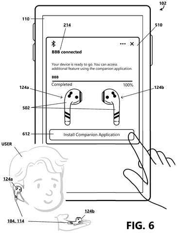 Notification confirming successful device connection, drawing sheet 6 from US 2026/0244580 A1