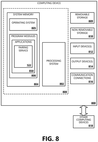 Computing device hardware block diagram, drawing sheet 8 from US 2026/0244580 A1