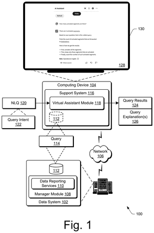 Virtual assistant interface and architecture, drawing sheet 1 from US 2026/0244616 A1
