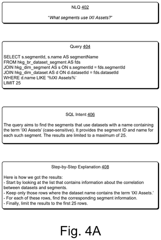 Natural language query and generated explanation, drawing sheet 4 from US 2026/0244616 A1