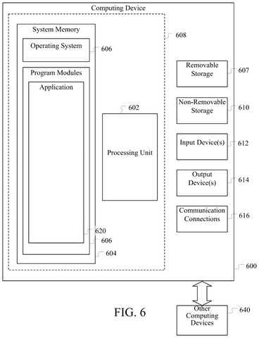 Computing device architecture for application processing, drawing sheet 6 from US 2026/0244697 A1