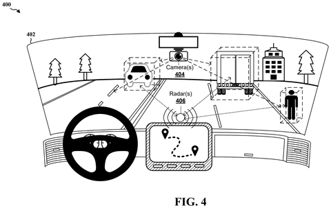 Smart vehicle sensor detection view, drawing sheet 4 from US 2026/0244750 A1