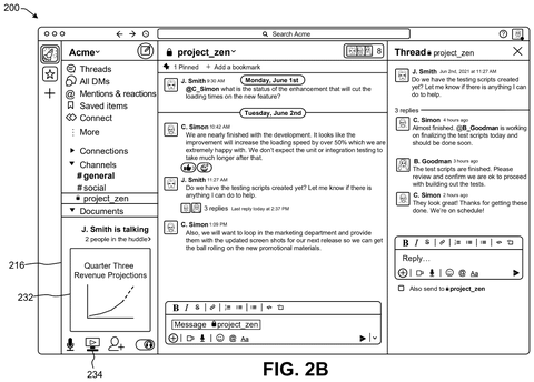 Messaging interface with audio huddle, drawing sheet 3 from US 2026/0244877 A1