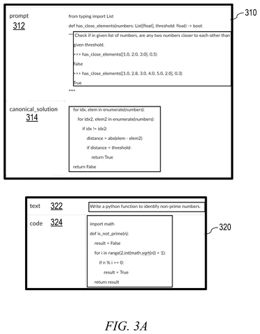 Code snippets and benchmark prompts, drawing sheet 3 from US 2026/0244896 A1