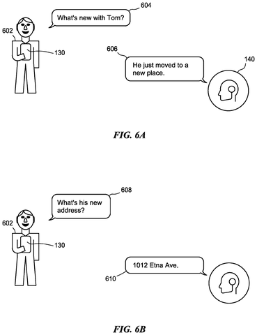Conversation about a friend's new address, drawing sheet 6 from US 2026/0245052 A1