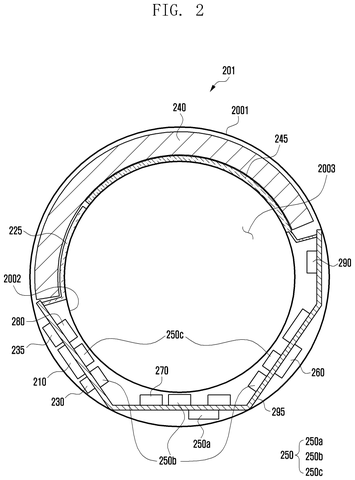 Cross section of smart ring, drawing sheet 2 from US 2026/0245064 A1