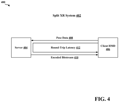 Split reality headset server communication, drawing sheet 4 from US 2026/0245166 A1