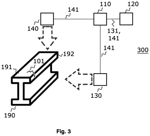 Setup monitoring structural steel beam, drawing sheet 3 from US 2026/0245197 A1