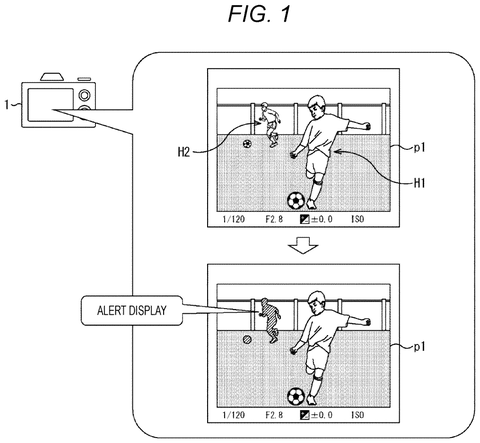 Camera screen alert for moving subjects, drawing sheet 1 from US 2026/0245219 A1