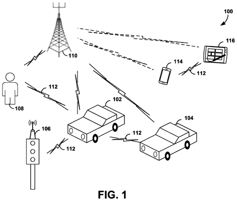 Connected vehicles and devices communicating, drawing sheet 1 from US 2026/0245240 A1