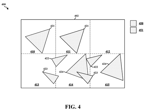 Split-screen display of geometric shapes, drawing sheet 4 from US 2026/0245282 A1