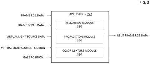 Relighting software application components, drawing sheet 3 from US 2026/0245297 A1