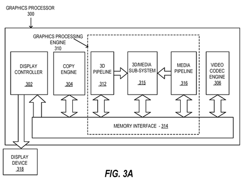 Graphics processor engine component layout, drawing sheet 6 from US 2026/0245299 A1