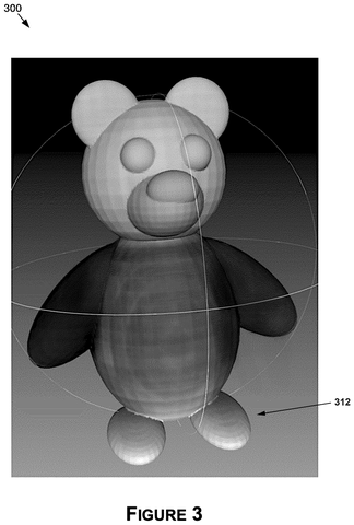 Segmented 3D teddy bear model, drawing sheet 3 from US 2026/0245300 A1