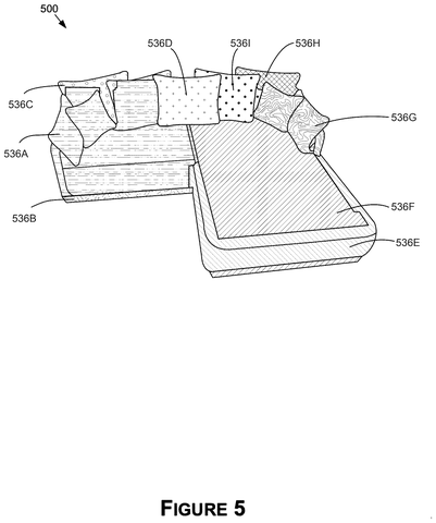 Sectioned multi-part sectional sofa, drawing sheet 5 from US 2026/0245300 A1