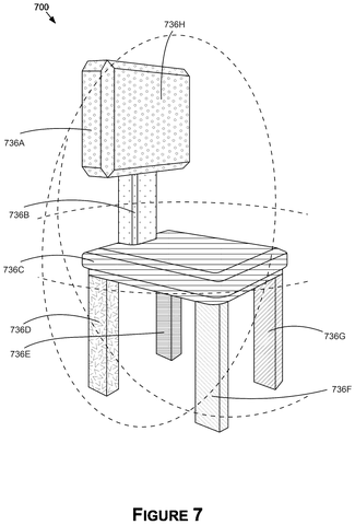 Multi-part 3D chair model, drawing sheet 7 from US 2026/0245300 A1